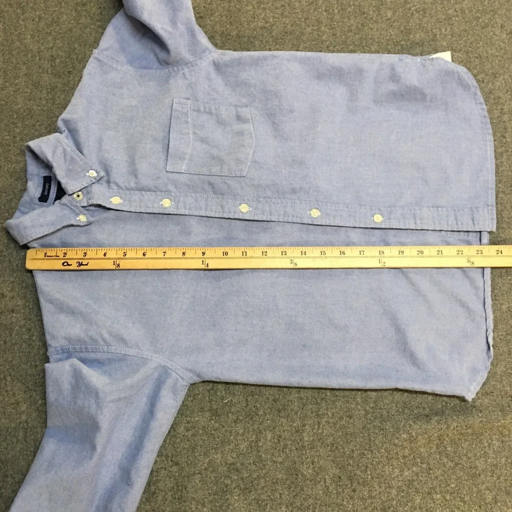 Gap Oxford Shirt Boys Size L 10 Blue Long Sleeve Button Down Cotton Chambray
